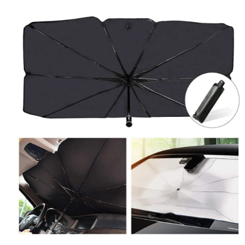 2024 Hot Selling Silver Titanium Car sunshade umbrella