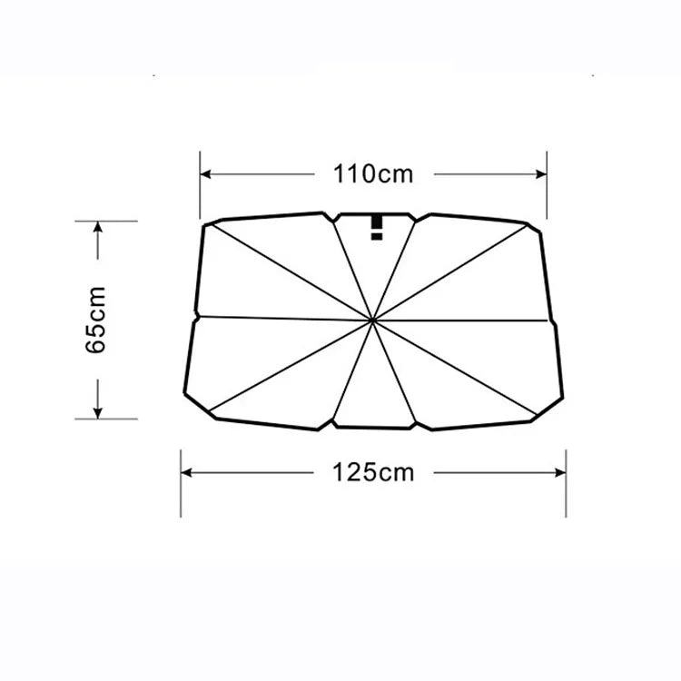 2024 Hot Selling Silver Titanium Car sunshade umbrella