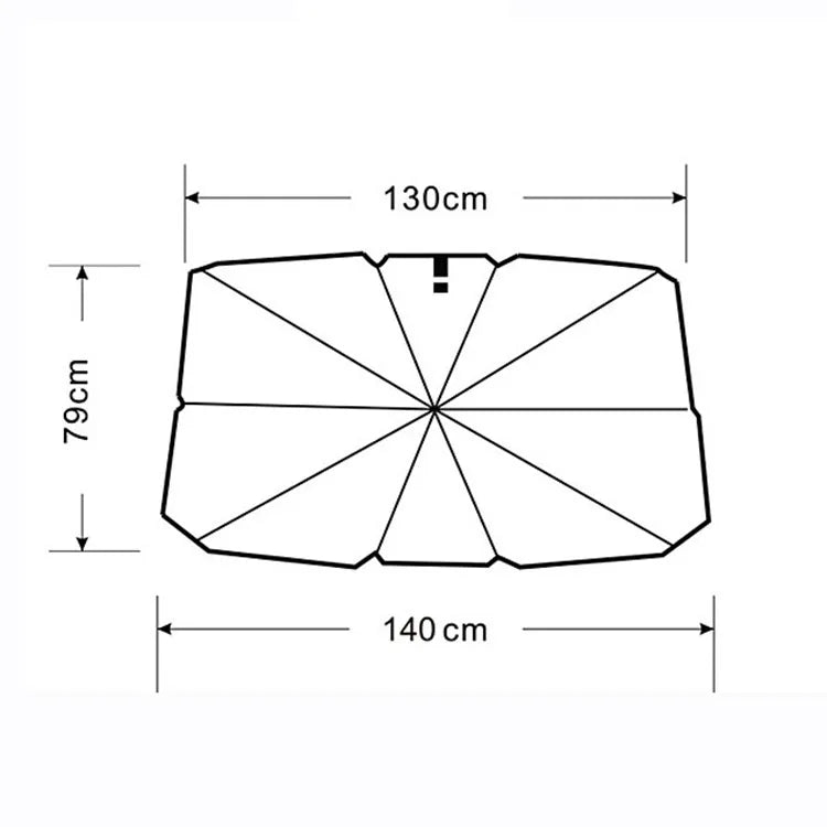 2024 Hot Selling Silver Titanium Car sunshade umbrella