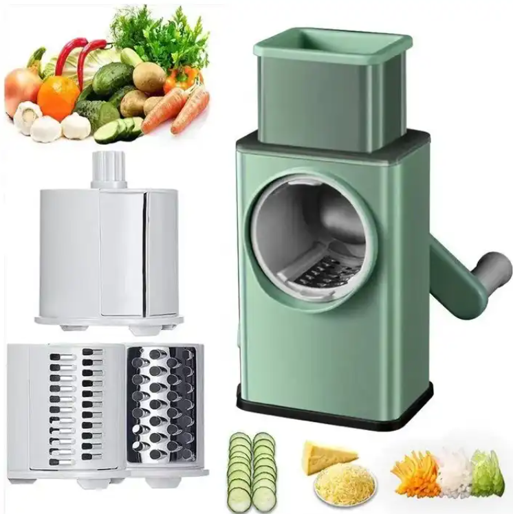 3 In 1 Multifunction Vegetable Slicer Manual Kitchen Cookware Grater Vegetable Chopper Cutter Potato Garlic Shredder